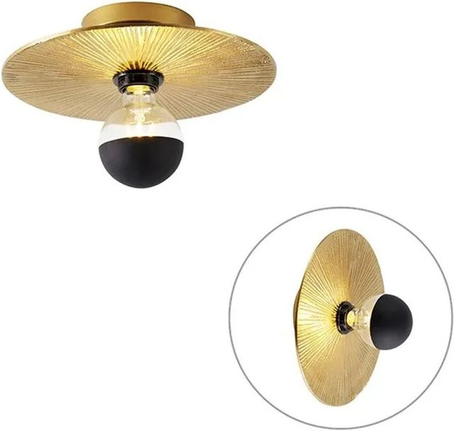 QAZQA Orientalische Deckenleuchte Rund in Gold, Metall, E27, Durchmesser: 40 cm, Höhe: 9 cm - Bild 1