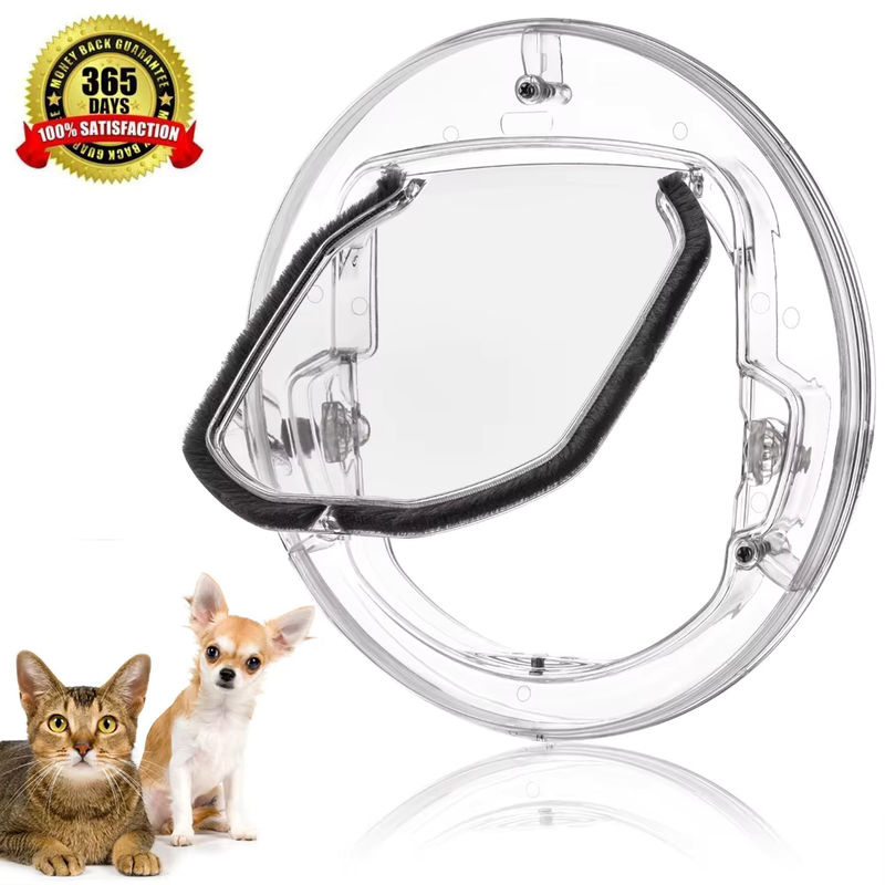 YOUTHINK 4-Wege-verriegelbare Katzentür für kleine Katzen, Hunde und Welpen in Weiß und Transparent - Bild 4