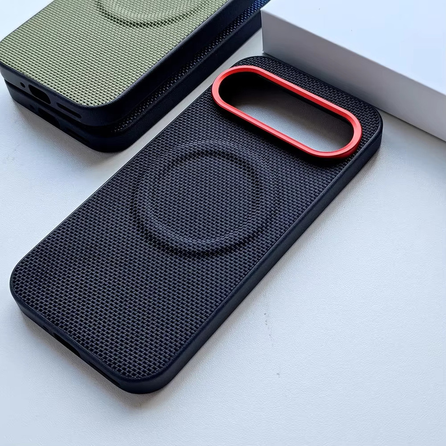 Magnetische PU-Leder Schutzhülle für Google Pixel 10 Pro XL und Google Pixel 9 Pro XL in Grün mit kabellosem Laden - Bild 2