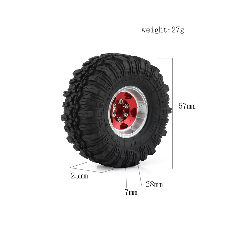 Semalam RC Rock Crawler Beadlock-Räder, Maßstab 1:24, Off-Road-Upgrade-Teile - Bild 1