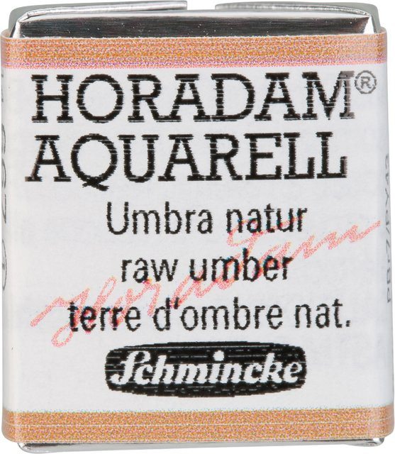 Schmincke HORADAM Aquarellfarbe Umbra natur im 1/2 Näpfchen - Bild 1