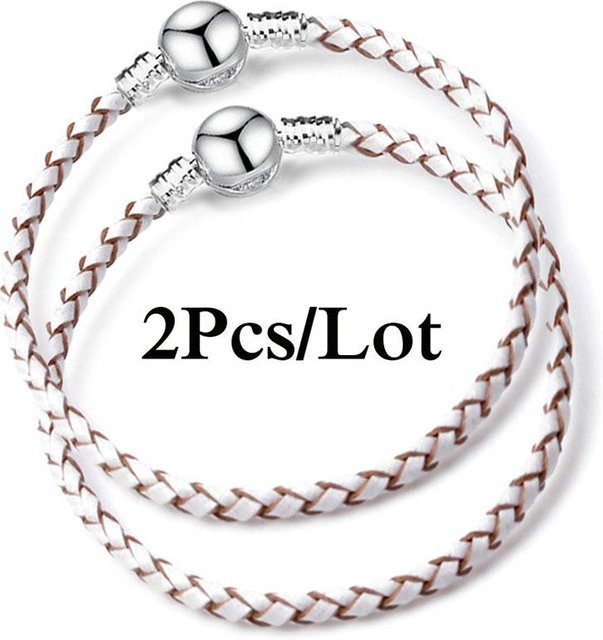 BAOPON Armband, Leder, Bunt, Perle, Unisex, 19 cm - Bild 1