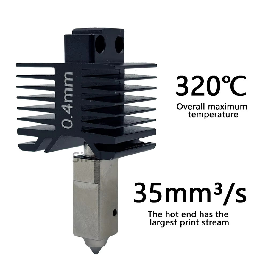 Bambu Lab All-in-One Hotend Kit für P1P P1S X1C X1 mit gehärteter Stahldüse in 0,4mm, 0,6mm und 0,8mm, Schwarz - Bild 3