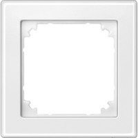 Merten Rahmen Abdeckung System M in Polarweiß, hochkratzfest aus Duroplast, glänzend, IP20, B/T/H: 8,05 x 8,05 x 1,01 cm - Bild 1