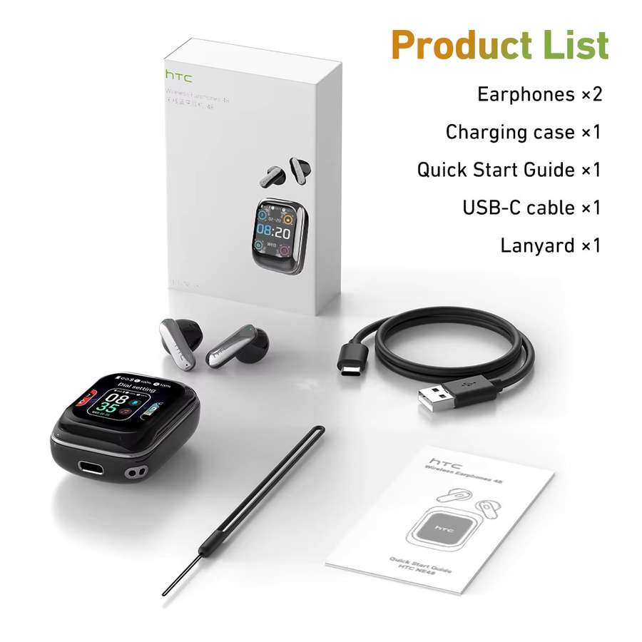 HTC Bluetooth In-Ear Kopfhörer mit Full HD LCD-Display und Geräuschunterdrückung in Schwarz - Bild 3