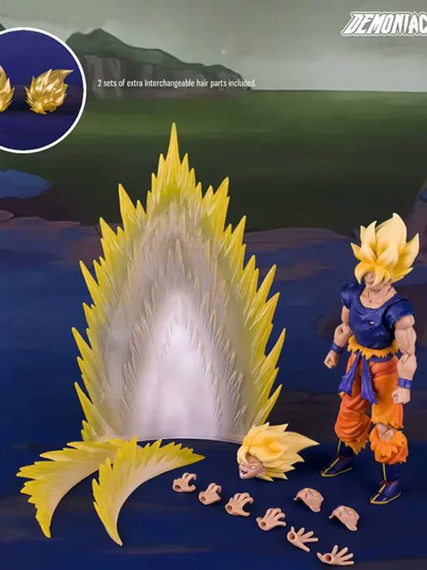 Bandai Dragon Ball Z Goku Actionfigur Demoniacal Fit Rage Awakening Battle Damage S.H.Figuarts Sammlermodell aus Kunststoff, mehrfarbig - Bild 6