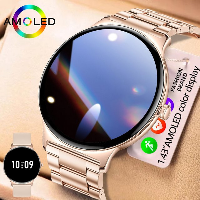 LIGE Smartwatch, Edelstahl, Schwarz, Damen - Bild 1