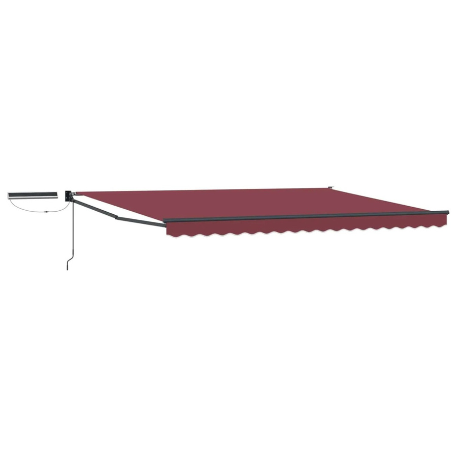vidaXL Elektrische Ausziehbare Markise mit Motor in Bordeauxrot, B/T: 450 x 300 cm - Bild 2