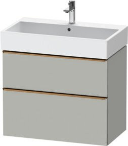 Duravit Waschtischunterschrank D-Neo Wandhängend in Grau Matt mit 1 Tür und 1 Auszug, B/T/H: 78,4 x 44,2 x 62,5 cm - Bild 1