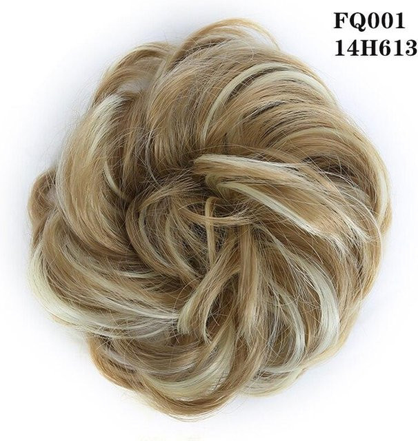 xianyi01 Synthetische Chignon Messy Scrunchies, beige, Kunsthaar - Bild 1