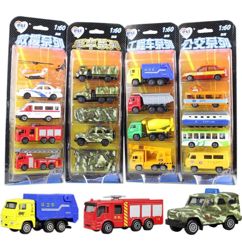 Hangjue Militär LKW Modell, Rettungs LKW, 1:64, Metall, 5-teiliges Set - Bild 1