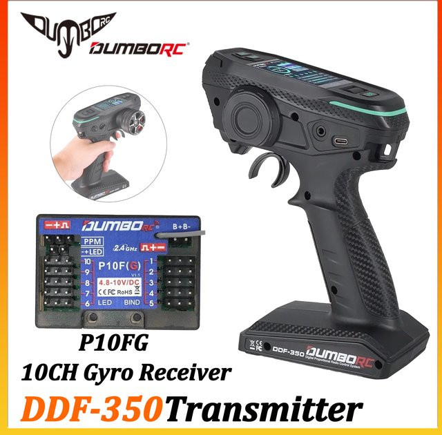 DUMBORC DDF-350 Funksender Fernbedienung mit P10FG Gyro-Empfänger, Zubehör - Bild 1