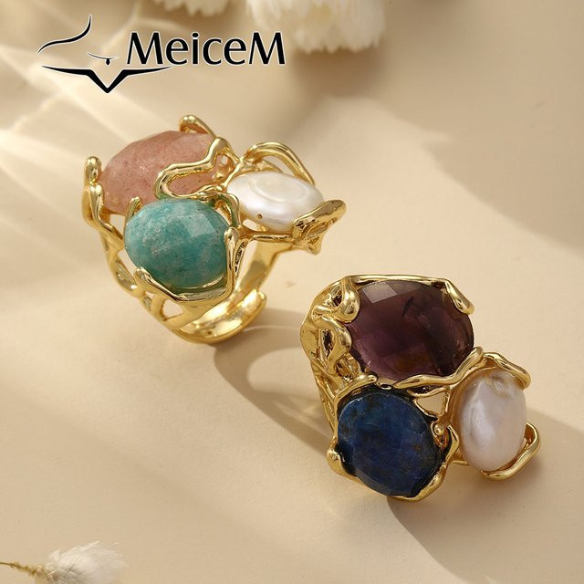 MeiceM Ring, Zinklegierung, Gold, Damen - Bild 1