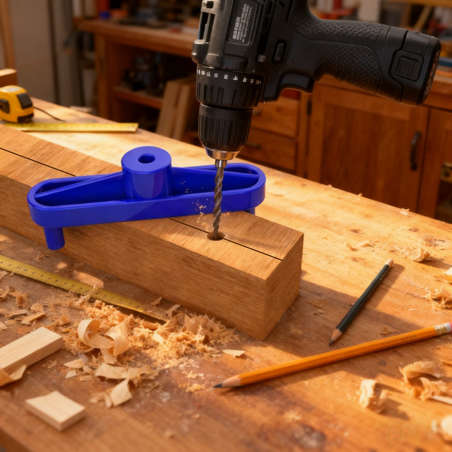 Magnetischer Zentrierfinder und Linienmarkierer für die Holzbearbeitung in Blau - Bild 1