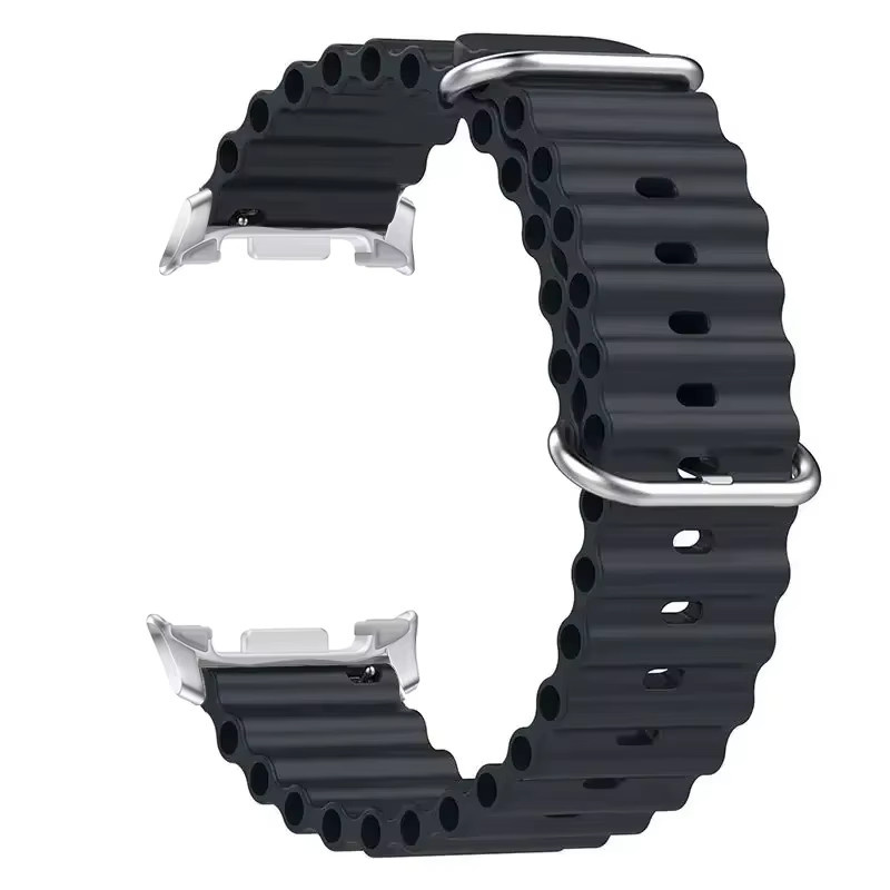 CRESTED Uhrenarmband Silikon, Schwarz, 22 mm, Unisex - Bild 2
