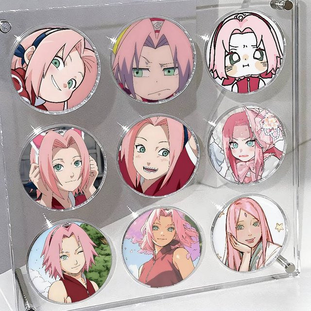 Naruto Anstecknadel, Brosche, Metall, S-Sakura H-Haruno Abzeichen - Bild 1