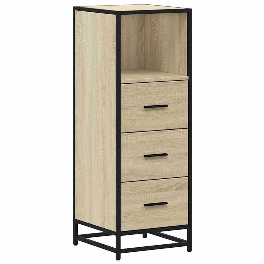vidaXL Badschrank Sonoma-Eiche Wandmontage im industriellen Stil, B/T/H: 35 x 37,5 x 100 cm - Bild 2