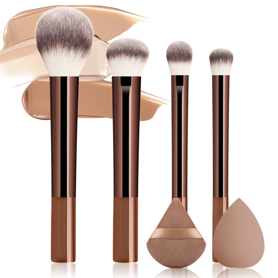Ronshadow Make-up-Pinsel-Set mit Beauty-Schwamm, 6-teilig, Unisex - Bild 6