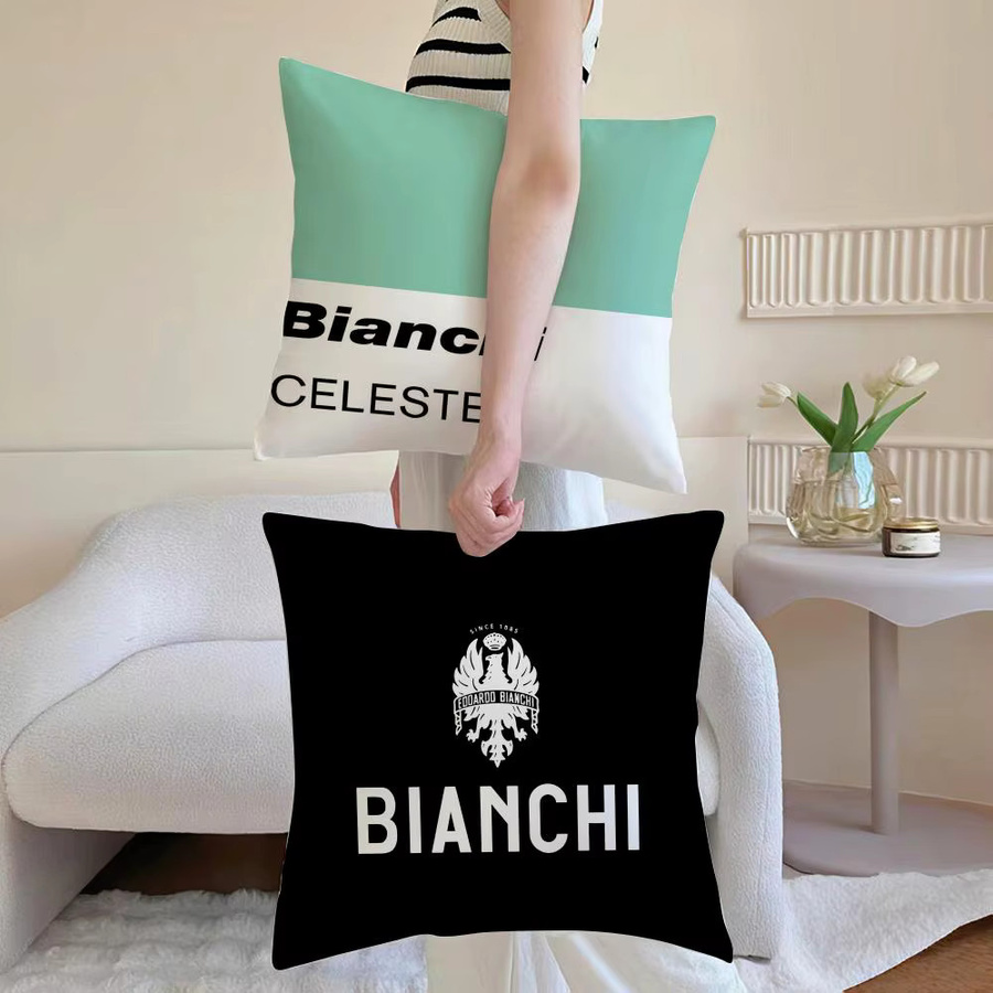 B-Bianchi Logo-Kissenbezug aus Plüsch in Weiß und Multicolour, quadratisch, Breite: 30 cm, Höhe: 30 cm, Tiefe: 30 cm - Bild 4