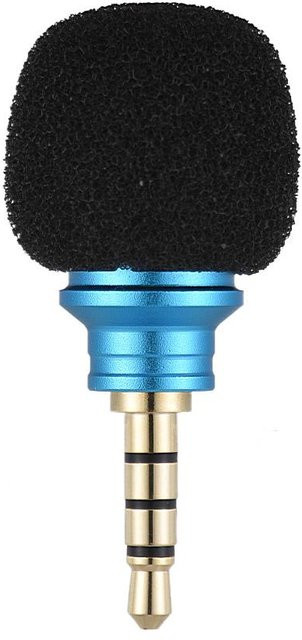 Andoer EY-610A Mini-Omnidirektionales Mikrofon für Smartphones und Recorder, Blau, mit 3,5 mm Klinkenanschluss - Bild 1
