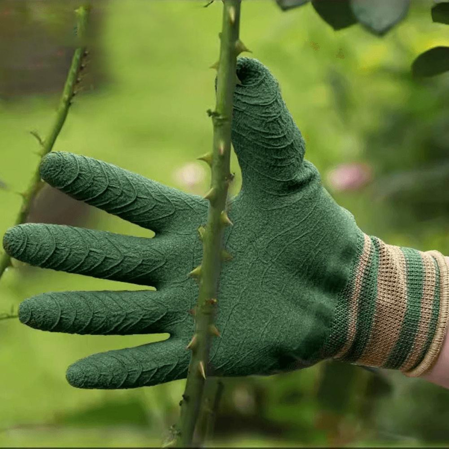 MYVIT Gartenhandschuhe in Grün mit Dornenschutz und texturiertem Schnittgriff aus Acetat für Unisex - Bild 3