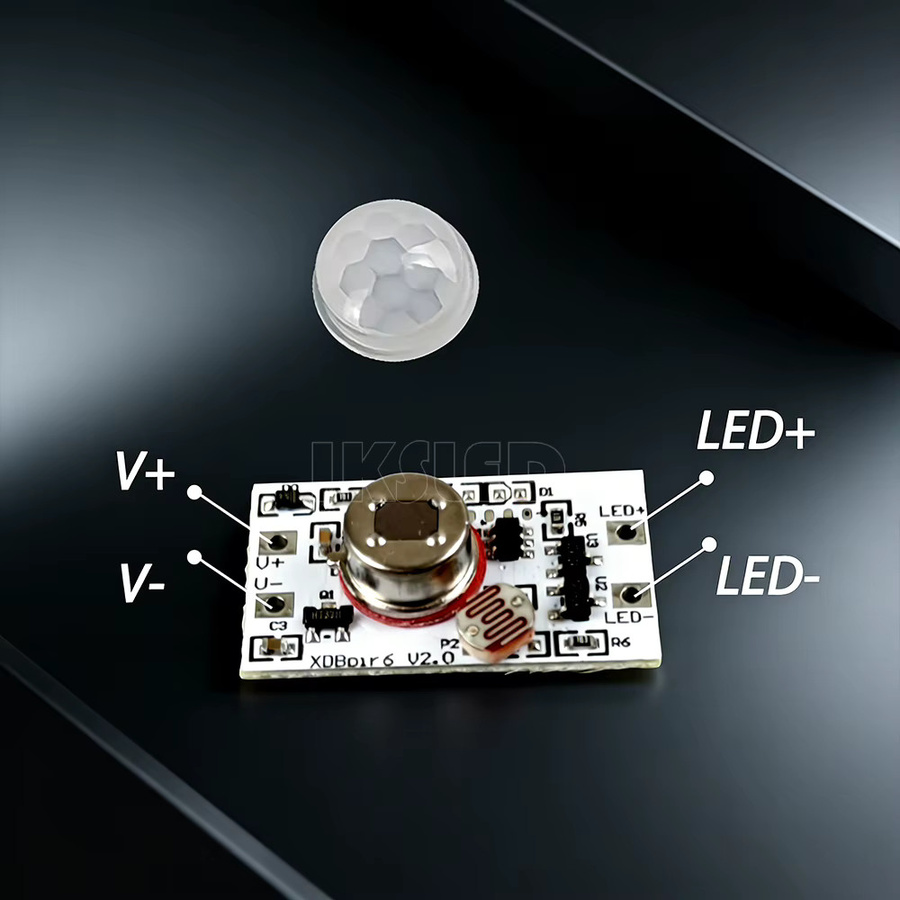 IKSLED Mini IR Pyroelektrischer Infrarot-PIR-Bewegungsmelder Automatisches Detektormodul Bewegungssensor-Schalter für Beleuchtung in Weiß - Bild 4