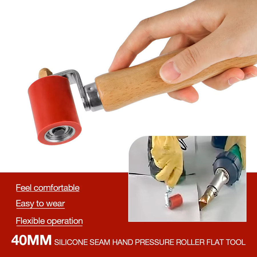 Silikon-Handrad für Schweißpistolen in Grün, 40 mm hochtemperaturbeständige Nahtrolle aus Kunststoff für PVC, TPO und EPDM - Bild 5