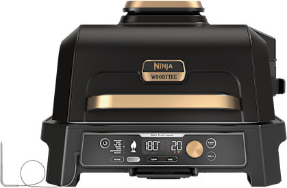 Ninja Woodfire Pro Connect XL Elektrischer Outdoor Grill & Smoker mit App-Steuerung und Abdeckung, Schwarz - Bild 1