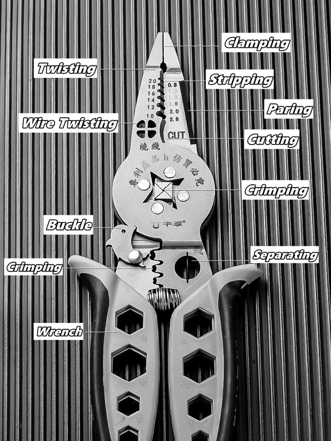 NIUXIANG Multifunktionale Crimp-Abisolierzange mit integriertem Cutter für Kabel und Draht - Bild 4