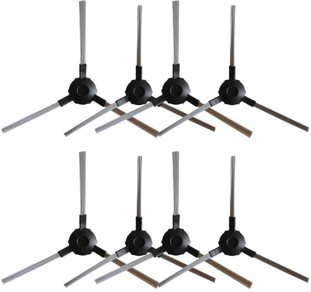 8-teiliges Set Seitenbürsten für Blaupunkt Bluebot XEASY BPK VCBB1XE in Schwarz - Bild 1