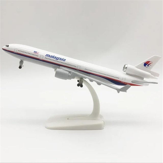 ZOCO Air Malaysia MD11 Flugzeugmodell, Maßstab 1:400, Metall, mit Ausstellungsständer - Bild 1