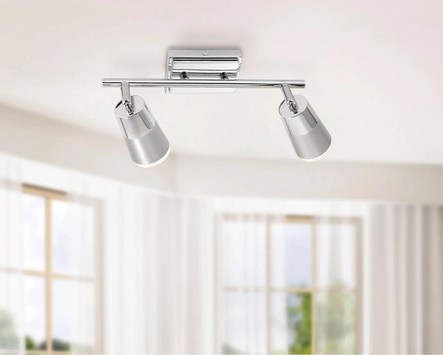 Just Light LED-Deckenleuchte Dalli 2-flammig in Chrom - Bild 1