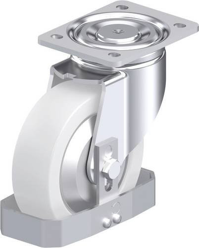 Blickle Stahlblech-Lenkrolle 940113 LH-SPO 160G-FA-FS in Weiß mit Rad-Durchmesser 160 mm und einer Tragfähigkeit von 850 kg - Bild 1