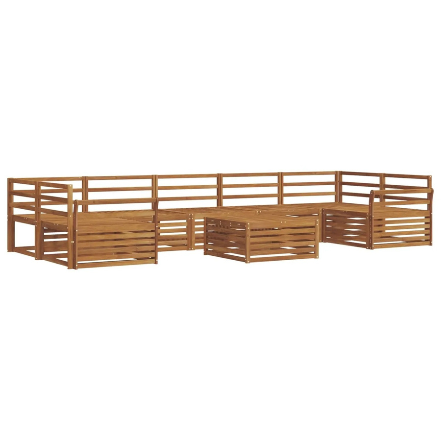 vidaXL Outdoor-Sofagarnitur 8-teilig aus Akazienholz in Natur Braun mit Tisch und U-Form - Bild 2
