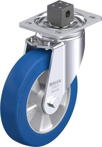 Blickle Lenkrolle LH-ALBS 200K-CS13 mit Feststeller in Blau und Silber, Rad-Durchmesser: 20 cm, Tragfähigkeit: 750 kg - Bild 1