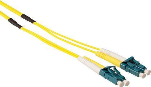 ACT Singlemode Duplex Glasfaserkabel OS2 mit LC-Steckern, Länge: 20 m, Farbe: Gelb/Grün - Bild 1