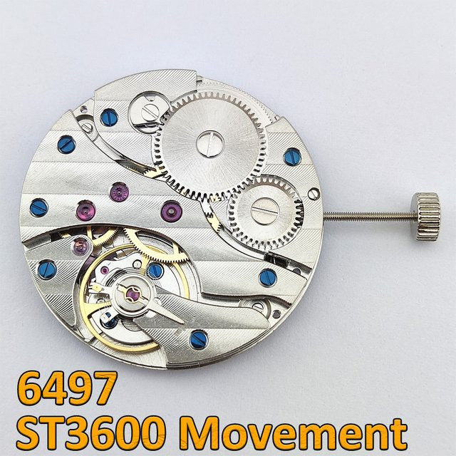 OUMASHI Uhrenwerk ST3600, mechanisch, 17 Juwelen, Silber, Unisex - Bild 1