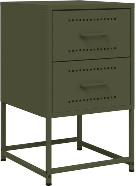 vidaXL Nachttisch aus Stahl in Grün im Industrie-Stil, B/T/H: 36 x 39 x 60,5 cm - Bild 1