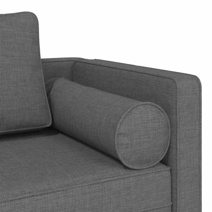 vidaXL Chaiselongue modern mit Kissen in Dunkelgrau aus Stoff, B/T/H: 116,5 x 62,0 x 57,5 cm - Bild 5