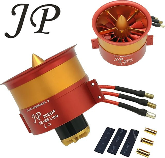 JP Metall-Imbrennventilator (EDF) 70mm, Elektrisch, 12-Blatt - Bild 1