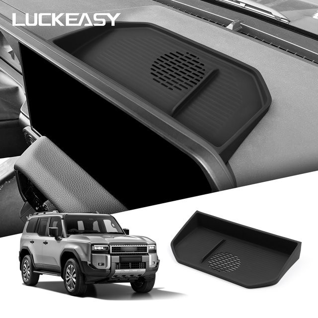 LUCKEASY Ablagebox für Toyota Land Cruiser Prado J250 LC250 2024-2025, Dashboard-Zubehör für den zentralen Steuerungsbildschirm, Schwarz - Bild 1