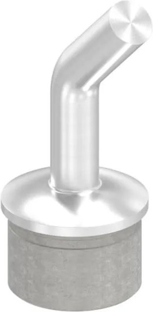 FeNau Handlaufstütze aus Edelstahl, 135 Grad gebogen, Farbe: Silber, für Ø 4 cm - Bild 1