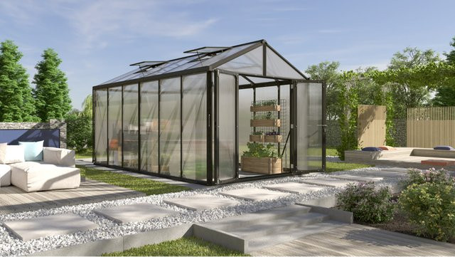Vitavia Gewächshaus Zeus Comfort 11900 Schwarz 11,9 m² - Bild 1