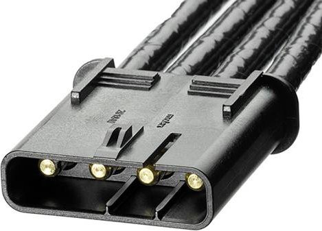 Molex Stiftgehäuse-Kabel mit 4 Polen in Schwarz 451420401 - Bild 1