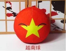 Vietnam Polandball Plüschpuppe, Countryball Anhänger, 8cm/20cm - Bild 1