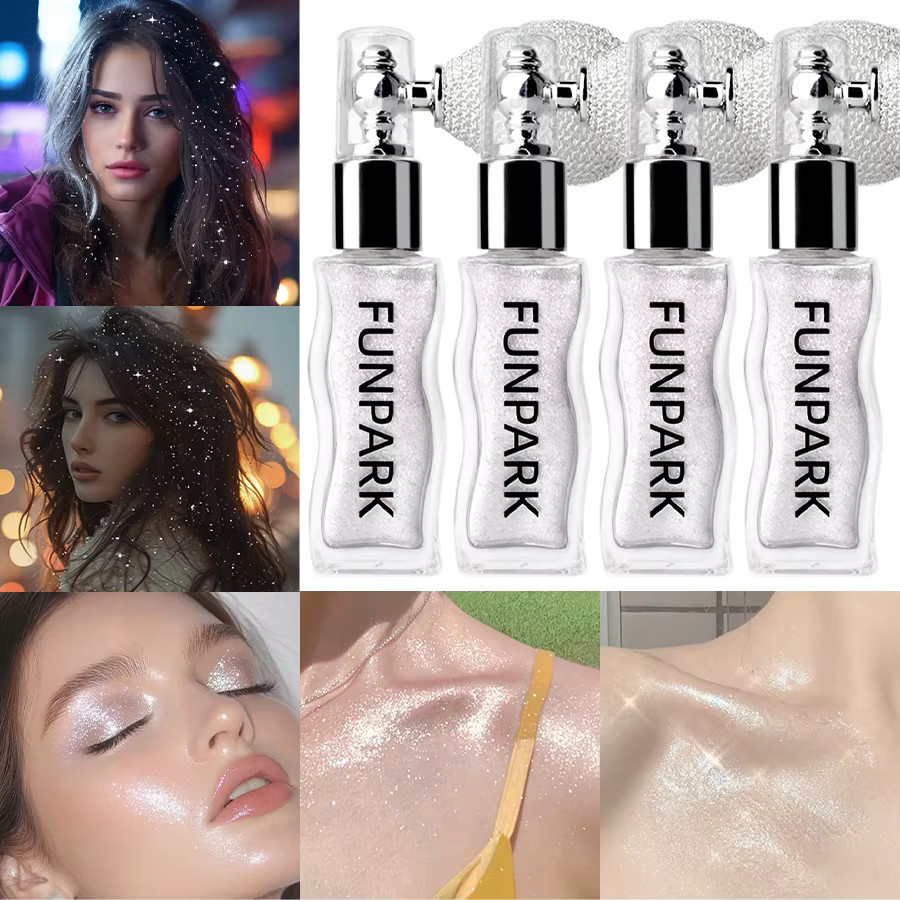FUNPARK Highlighter Puder, silberfarben, schimmernd - Bild 2