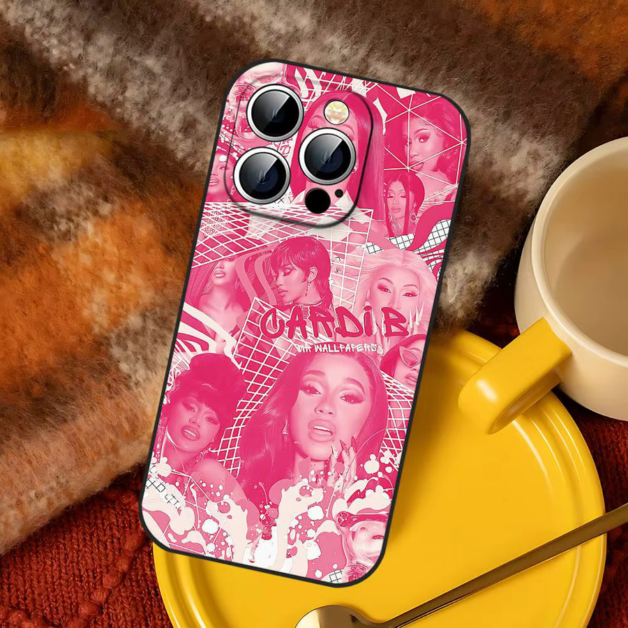 Mesuca C-Cardi B Handyhülle für iPhone 11 bis 17 Pro Max Mini Soft Cover in Schwarz - Bild 3