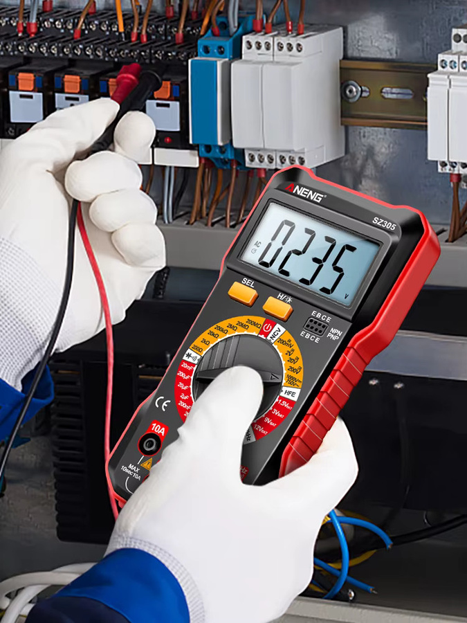 ANENG SZ305 Digital Multimeter in Schwarz: Professioneller AC/DC Spannungs-Ammeter mit NCV Spannungsinduktion für Kondensator, hFE und Triode - Bild 7