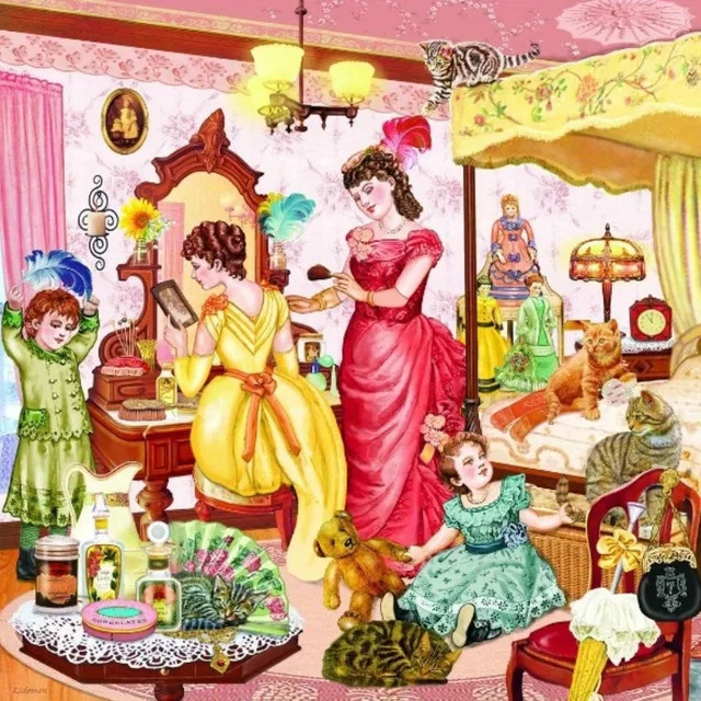 MaxRenard Schönheit im Boudoir, Cartoon Puzzle, 1.000 Teile - Bild 1