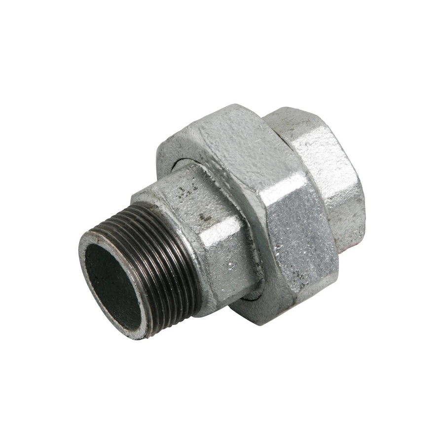 LUX-TOOLS Übergangsverschraubung aus verzinktem Zink, AG 41,9 mm (R 1 1/4) x IG 38,9 mm (Rp 1 1/4), Farbe Silber - Bild 2